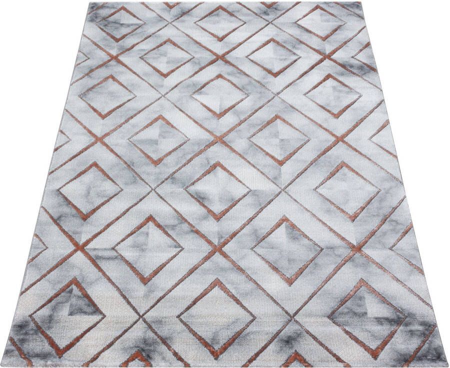 Adana Carpets Modern vloerkleed Marble Square Grijs Bruin 140x200cm - Foto 7