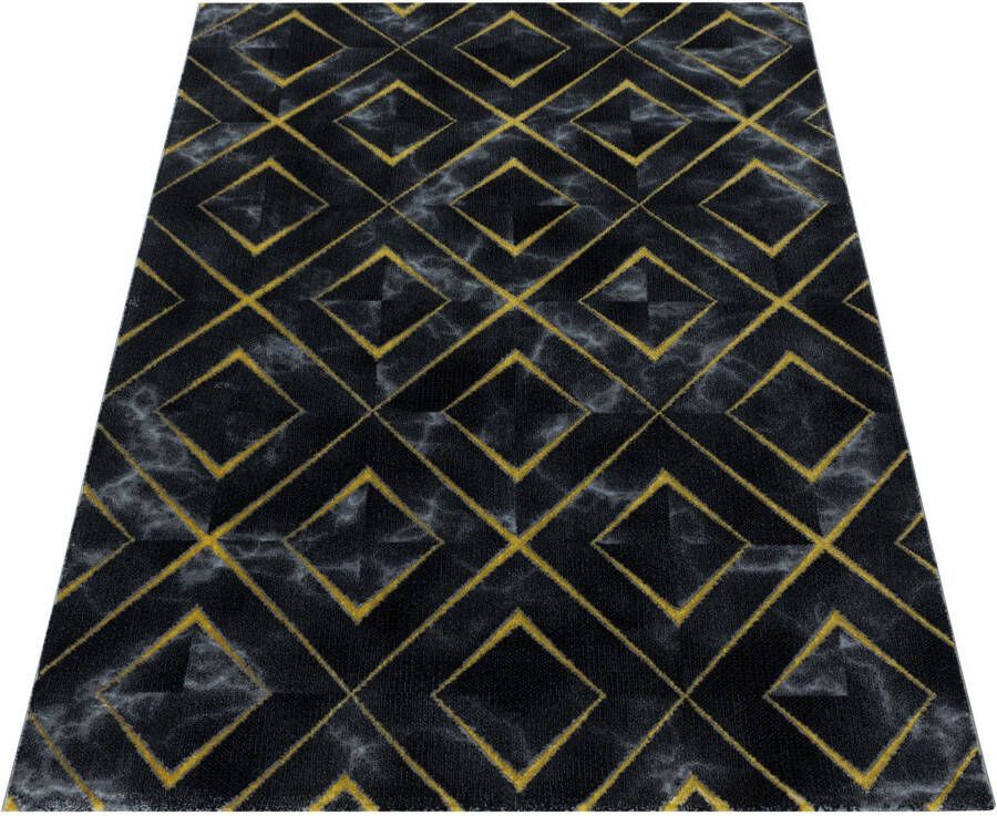 Adana Carpets Modern vloerkleed Marble Square Antraciet Goud 120x170cm - Foto 7