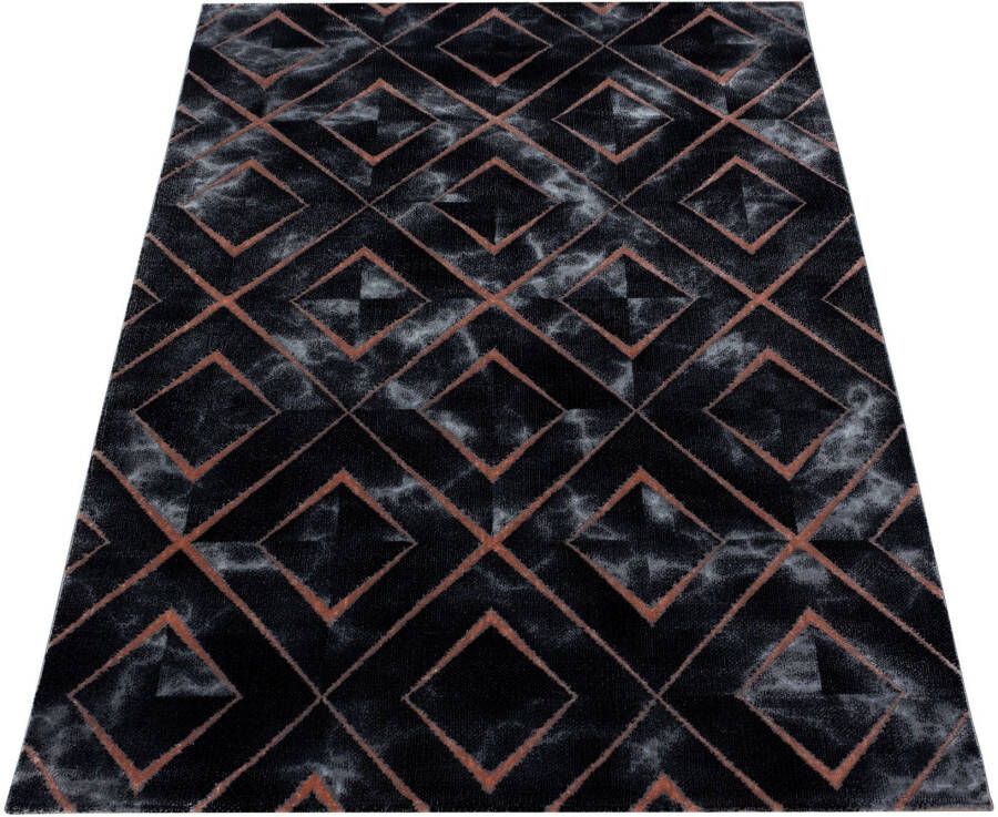 Adana Carpets Modern vloerkleed Marble Square Antraciet Bruin 200x290cm
