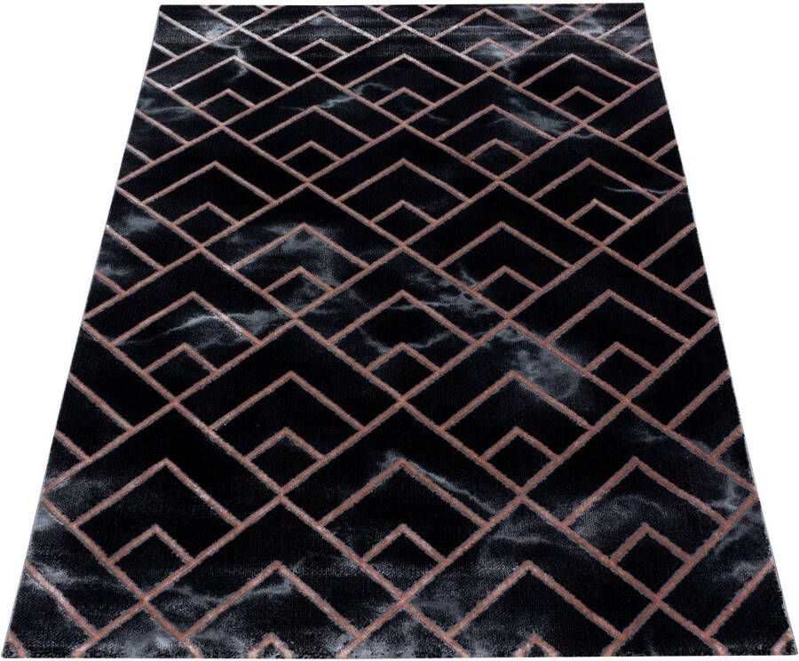 Adana Carpets Modern vloerkleed Marble Pattern Antraciet Bruin 240x340cm