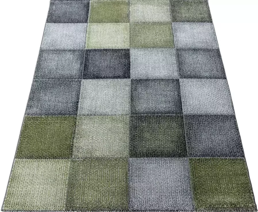 Adana Carpets Modern vloerkleed Optimism Block Groen Grijs 160x230cm - Foto 3