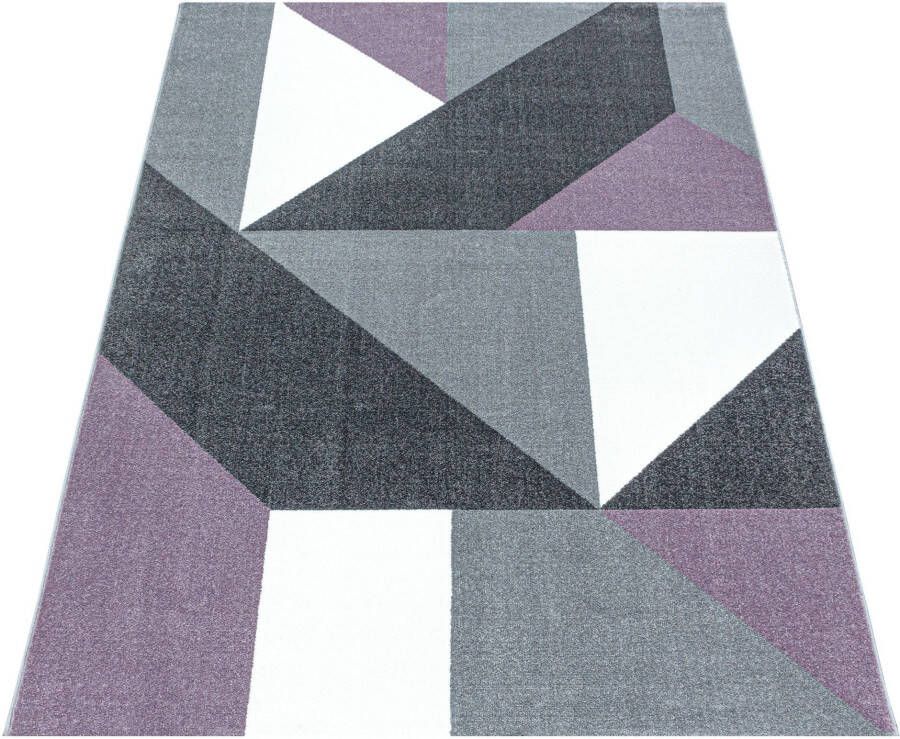Adana Carpets Modern vloerkleed Optimism Design Paars Grijs 80x150cm - Foto 2