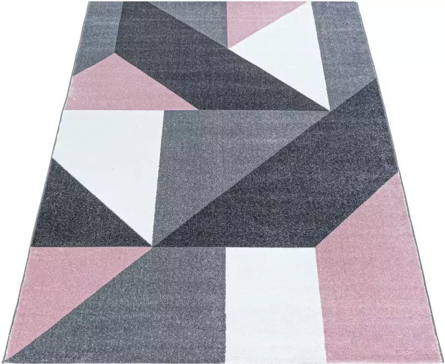 Adana Carpets Modern vloerkleed Optimism Design Roze Grijs 120x170cm - Foto 3