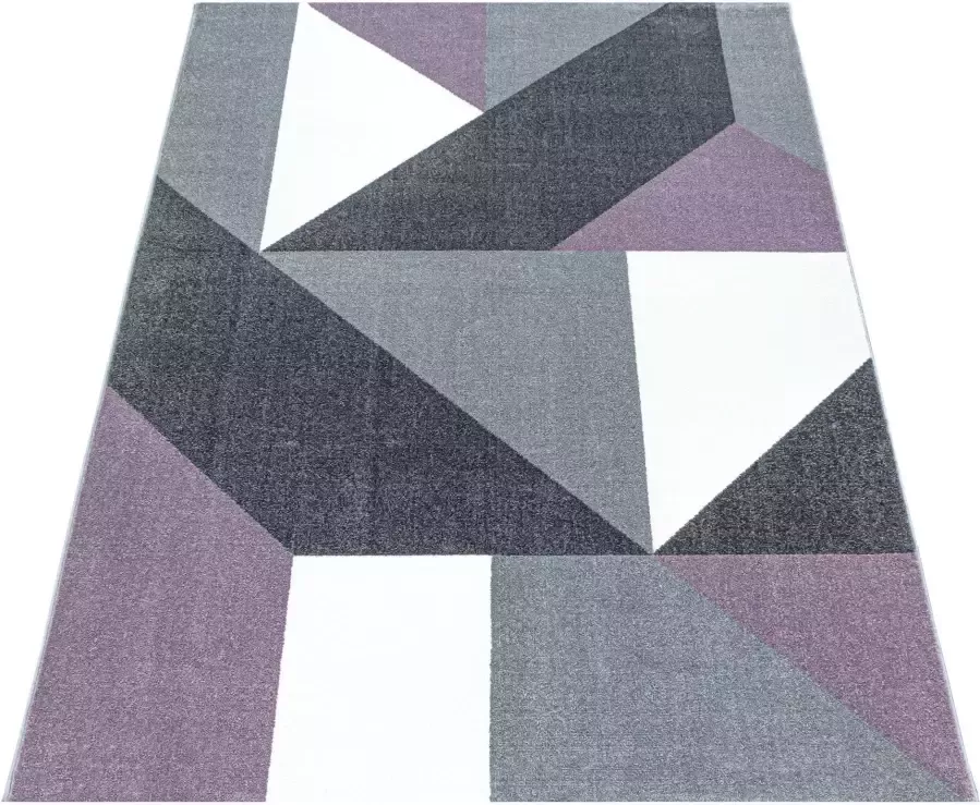 Adana Carpets Modern vloerkleed Optimism Design Paars Grijs 200x290cm - Foto 3