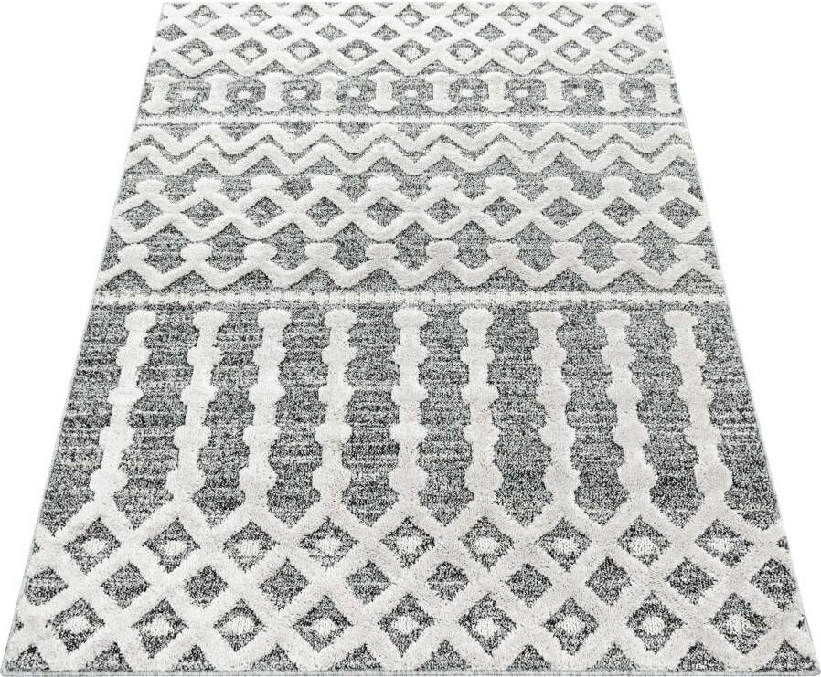 Adana Carpets Scandinavisch vloerkleed Pitea Knot Grijs Creme 160x230cm