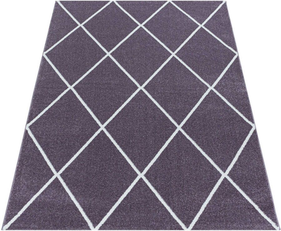 Adana Carpets Laagpolig vloerkleed Smoothly Lines Paars Wit 120x170cm - Foto 6