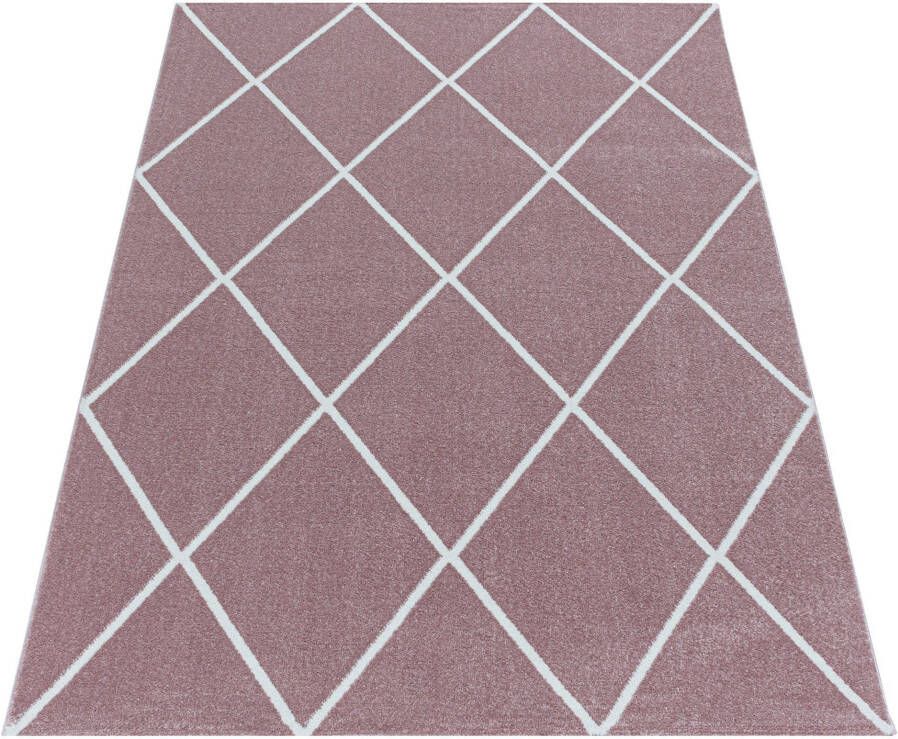 Adana Carpets Laagpolig vloerkleed Smoothly Lines Roze Wit 160x230cm - Foto 6