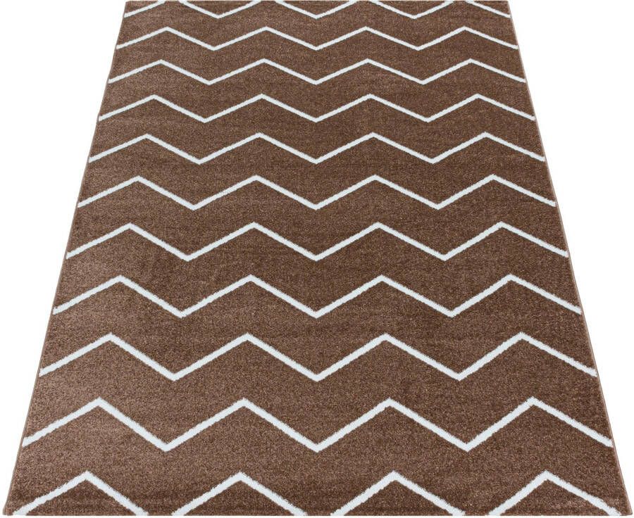 Adana Carpets Laagpolig vloerkleed Smoothly Weave Bruin Wit 120x170cm - Foto 6