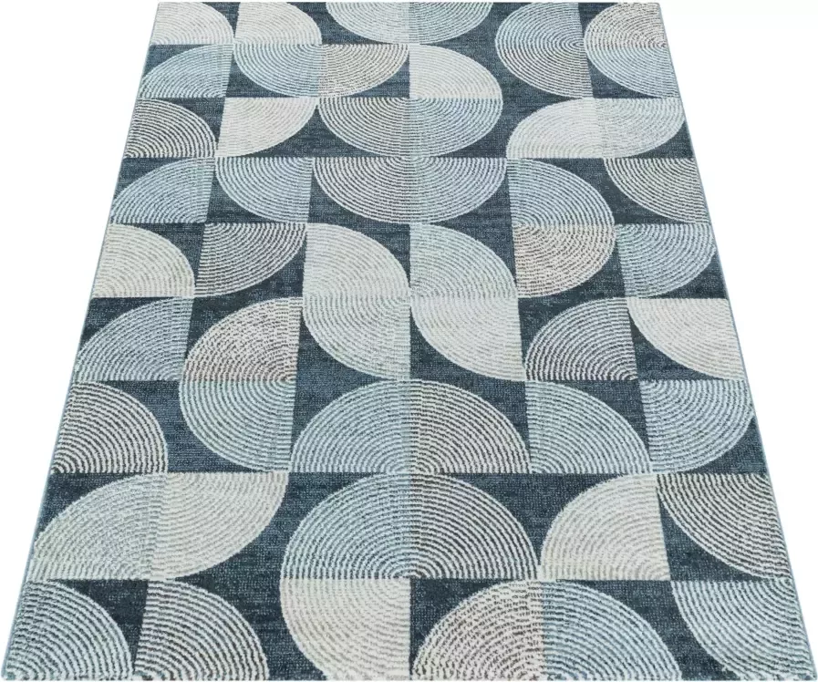 Adana Carpets Modern vloerkleed Regal Circlebox Blauw 140x200cm