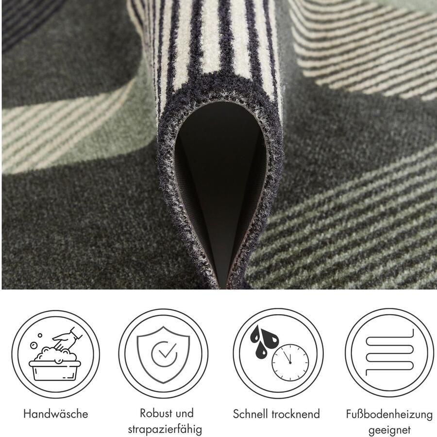 Barbara Becker Mat Sense Made in Belgium Vuilafvangmat modern ontwerp wasbaar ook als loper