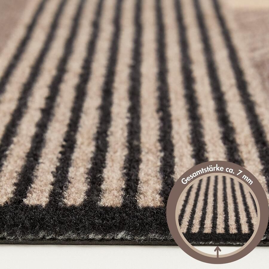 Barbara Becker Mat Sense Made in Belgium Vuilafvangmat modern ontwerp wasbaar ook als loper