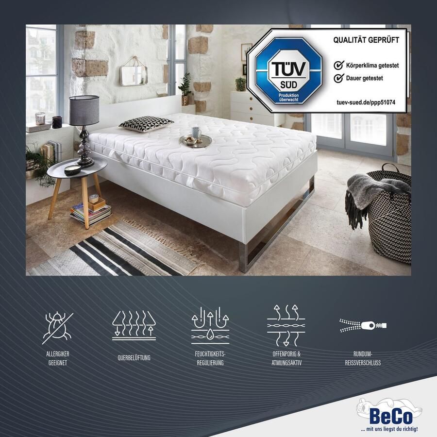 Beco Comfortschuimmatras Double Deluxe matras 20 matras in 90x200 cm en andere afm Matras door de TÜV SÜD getest* meer dan 2.000 5-sterren-beoordelingen! hoogte 20 cm - Foto 2