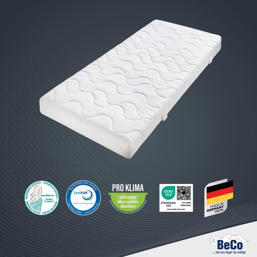 Beco Comfortschuimmatras Double Deluxe matras 20 matras in 90x200 cm en andere afm Matras door de TÜV SÜD getest* meer dan 2.000 5-sterren-beoordelingen! hoogte 20 cm
