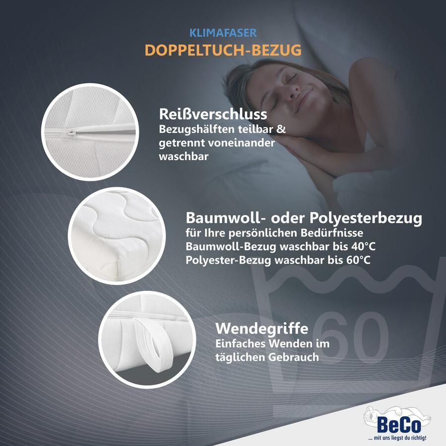 Beco Comfortschuimmatras Double Deluxe matras 20 matras in 90x200 cm en andere afm Matras door de TÜV SÜD getest* meer dan 2.000 5-sterren-beoordelingen! hoogte 20 cm - Foto 5
