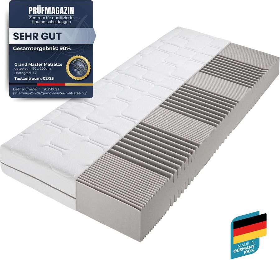Beco Comfortschuimmatras Grand Master in 3 hardheden slapen als in een luxe hotel voor een sensationele prijs hoogte 26 cm - Foto 6