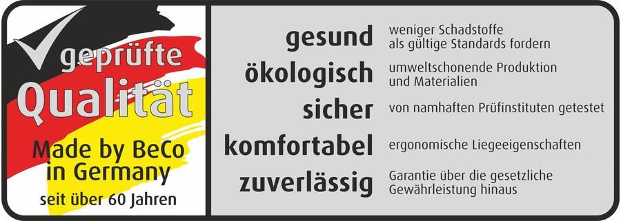 Beco Comfortschuimmatras KS Luxus Kies uit een polyester- of een natuurlijke katoenen bekleding! hoogte 27 cm - Foto 10