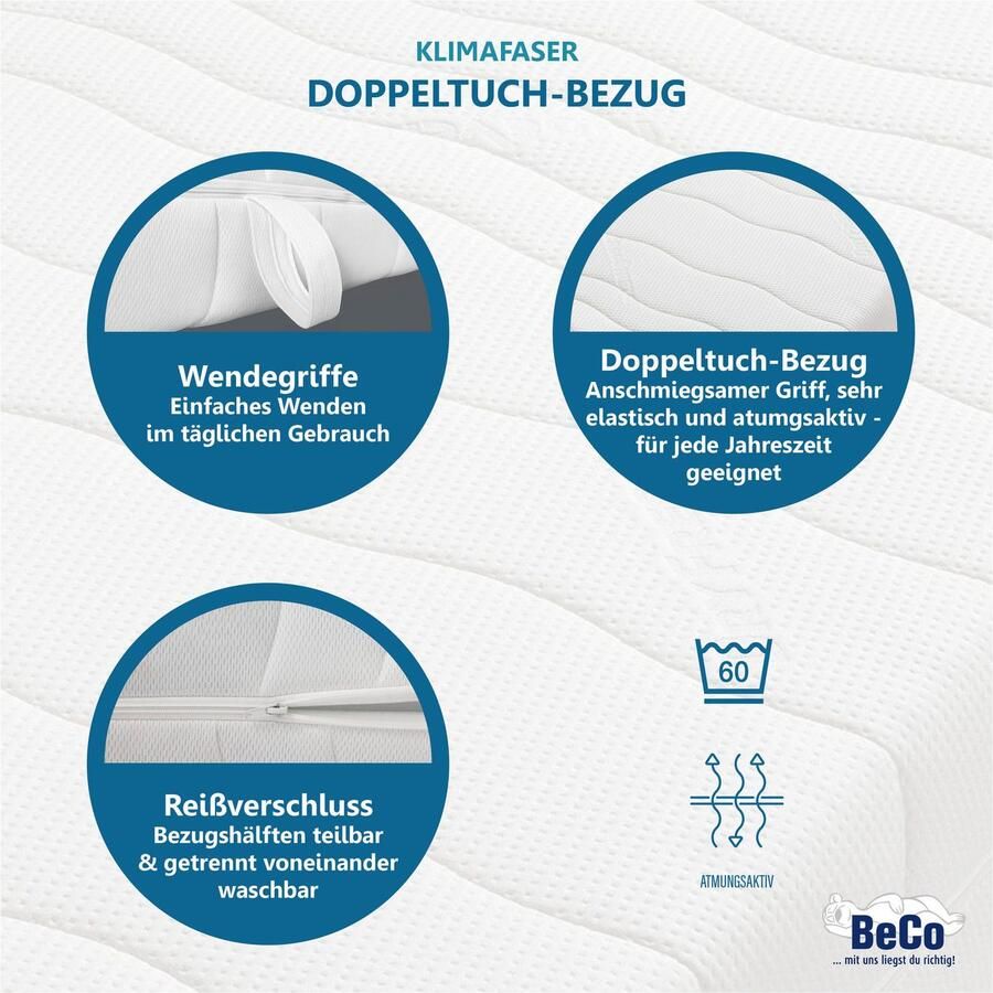 Beco Comfortschuimmatras Matras gigant trio KS luxe-matrashoogte in diverse afmetingen hoogte 30 cm - Foto 2