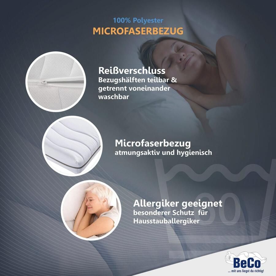 Beco Comfortschuimmatras Matras Selection MF matras in 90x200 cm en andere maten hoogte 14 cm