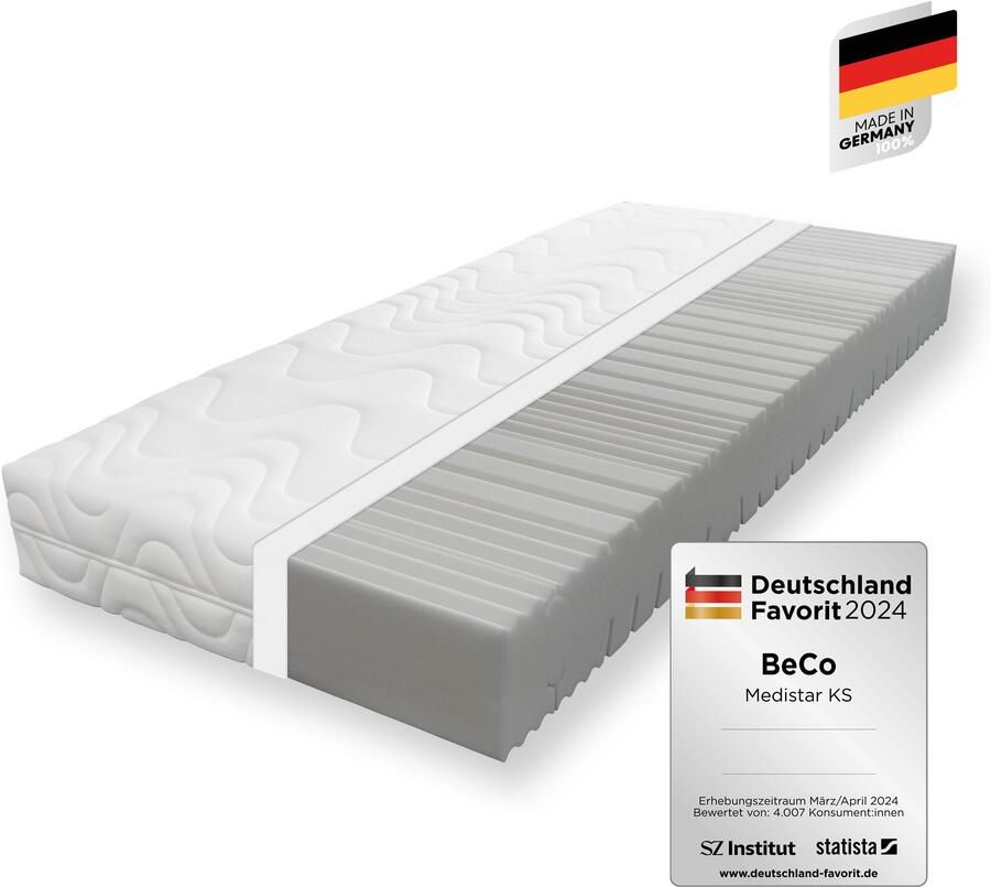 Beco Comfortschuimmatras Medistar KS matras koudschuim-gevoel 90x200 cm 140x200 cm Getest met 1* "ZEER GOED" & beoordeeld als**Duitsland Favoriet 2024 hoogte 21 cm - Foto 6
