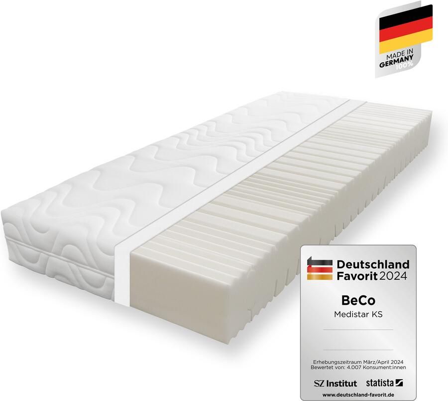 Beco Comfortschuimmatras Medistar KS matras koudschuim-gevoel 90x200 cm 140x200 cm Getest met 1* "ZEER GOED" & beoordeeld als**Duitsland Favoriet 2024 hoogte 21 cm - Foto 6