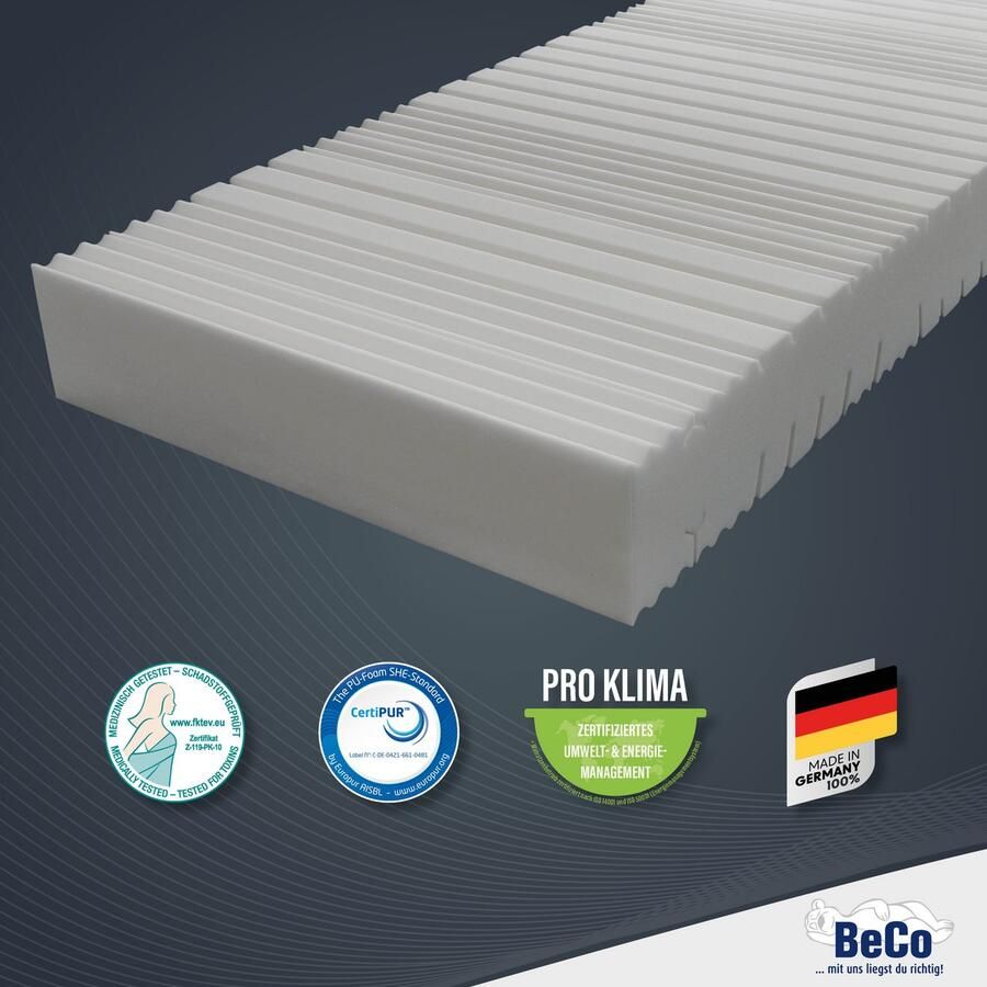Beco Comfortschuimmatras Medistar KS matras koudschuim-gevoel 90x200 cm 140x200 cm Getest met 1* "ZEER GOED" & beoordeeld als**Duitsland Favoriet 2024 hoogte 21 cm - Foto 5