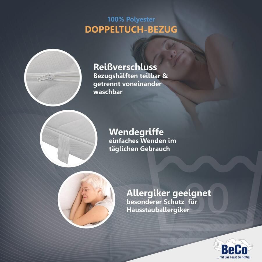 Beco Comfortschuimmatras Medistar KS matras koudschuim-gevoel 90x200 cm 140x200 cm Getest met 1* "ZEER GOED" & beoordeeld als**Duitsland Favoriet 2024 hoogte 21 cm - Foto 4
