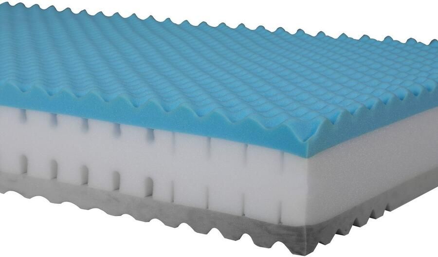Beco Comfortschuimmatras Physio Cel matras 90x200 140x200 cm en andere maten Flexibele omkeerbare matras 7 zones H2+H3 of H3+H4 ademend hoogte 22 cm - Foto 3