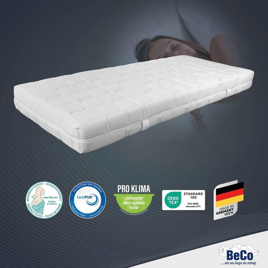 Beco Gelschuimmatras GUMO 7 zones matras 90x200 140x200 en andere maten drukverlagende gel-schuimlaag ademend partner- omkeerbare matras hoogte 20 cm - Foto 2