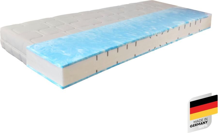 Beco Gelschuimmatras GUMO 7 zones matras 90x200 140x200 en andere maten drukverlagende gel-schuimlaag ademend partner- omkeerbare matras hoogte 20 cm - Foto 8
