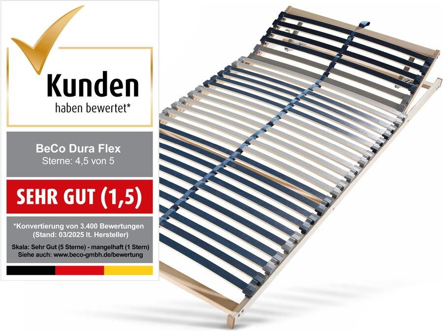 Beco Lattenbodem Dura Flex LR-K 7 zones ideaal voor 2-persoonsbedden (1 stuk) - Foto 6