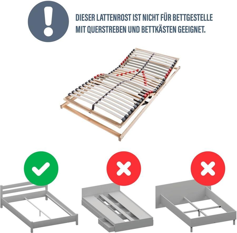 Beco Lattenbodem met motor Super Lux Elektro Ondersteunt de drukvermindering van het systeem van hart en bloedvaten (1 stuk) - Foto 5