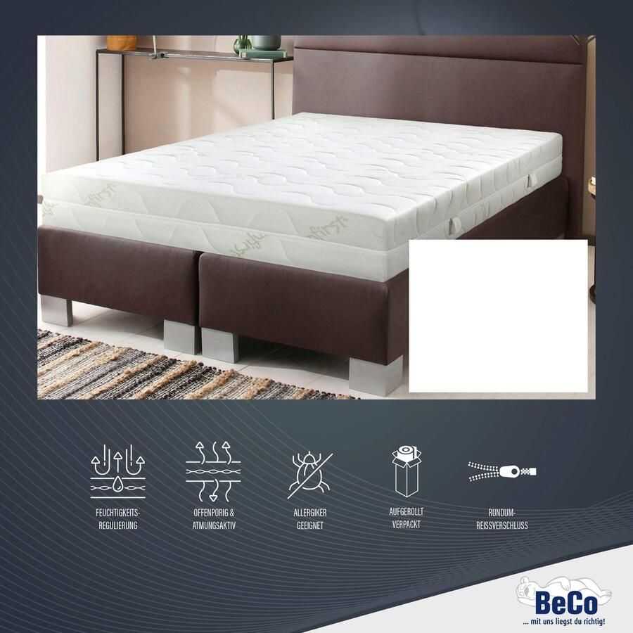 Beco Pocketveringsmatras GUMO TFK comfortabele matras in 90x200 140x200 cm en andere afm hoogte 22 cm