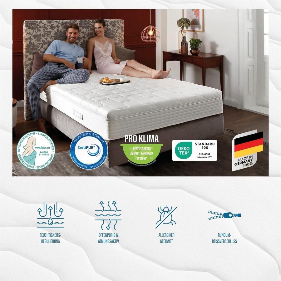 Beco Pocketveringsmatras Royal Comfort gel hoogte 26 cm