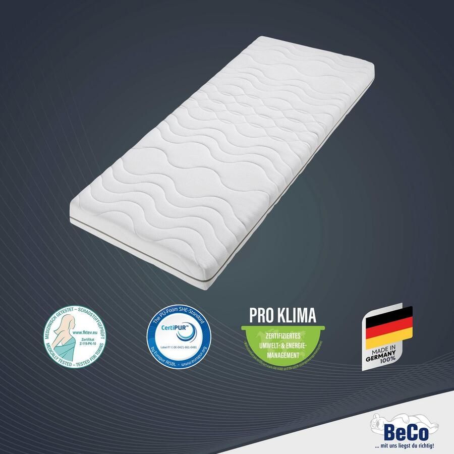Beco Visco-matras Nightstyle Visko Matras 90x200 cm (H3) getest door Stiftung Warentest hoogte 17 cm - Foto 2