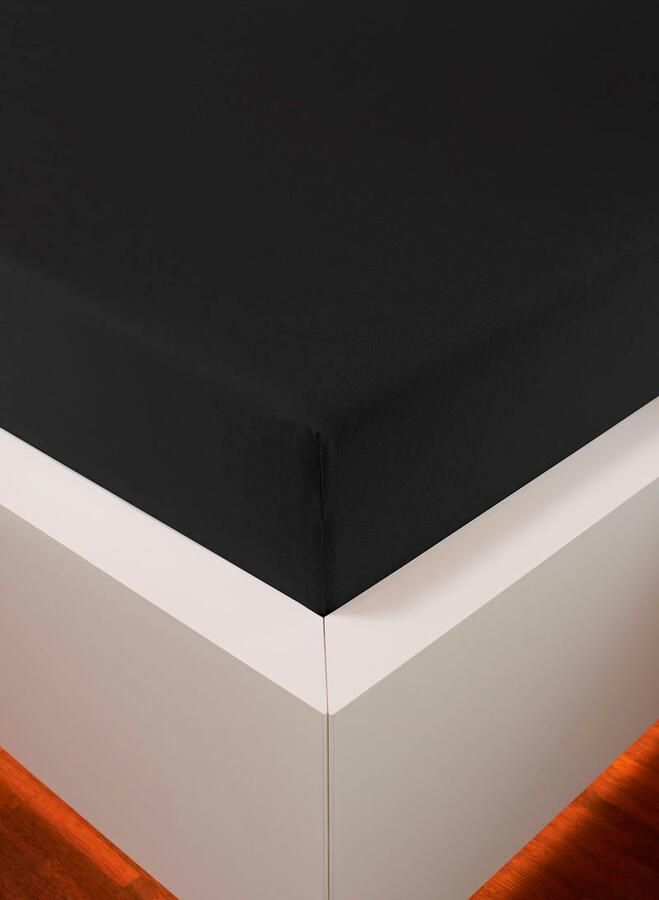 Bellana Hoeslaken Jersey-elastaan aqua in mt. 90x200 140x200 of 180x200 cm van katoen voor matrassen tot 35 cm hoogte laken hoeslaken (1 stuk) - Foto 2