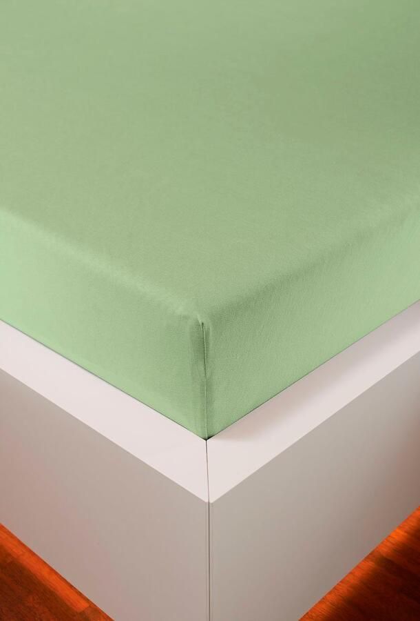 Bellana Hoeslaken Jersey-elastaan aqua in mt. 90x200 140x200 of 180x200 cm van katoen voor matrassen tot 35 cm hoogte laken hoeslaken (1 stuk) - Foto 9