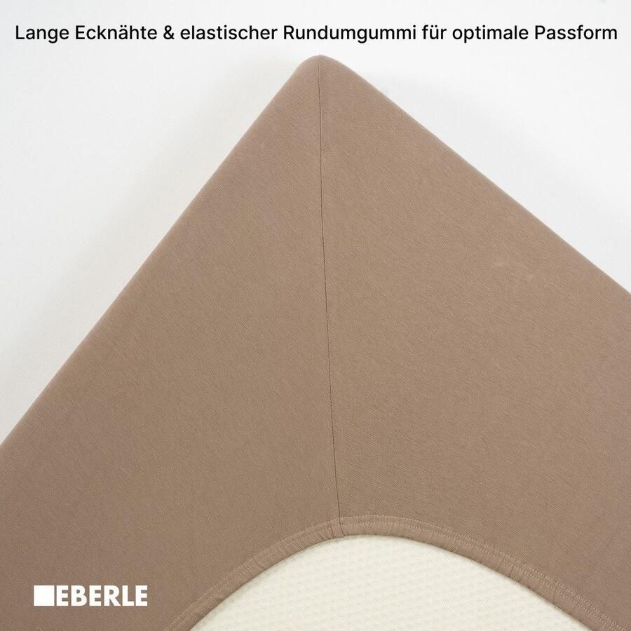 Bellana Hoeslaken Jersey-elastaan aqua in mt. 90x200 140x200 of 180x200 cm van katoen voor matrassen tot 35 cm hoogte laken hoeslaken (1 stuk) - Foto 2