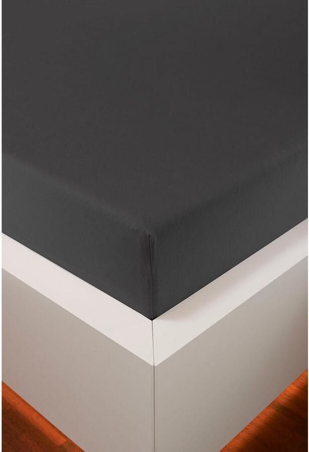 Bellana Hoeslaken Jersey-elastaan aqua in mt. 90x200 140x200 of 180x200 cm van katoen voor matrassen tot 35 cm hoogte laken hoeslaken (1 stuk) - Foto 2