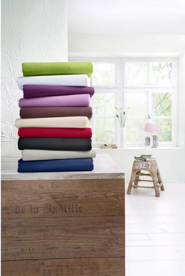 Bellana Hoeslaken Mako-jersey exclusief in mt. 90x200 140x200 of 180x200 cm van katoen voor matrassen tot 25 cm hoogte laken hoeslaken (1 stuk) - Foto 3