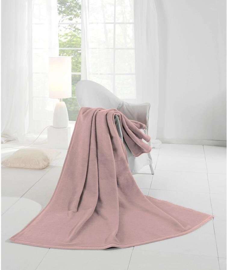 BIEDERLACK Deken Cotton Home in uni design knuffeldeken - Foto 2