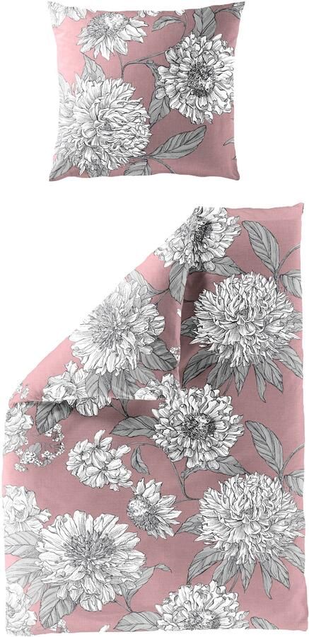 BIERBAUM Beddengoed 3929 Mako-satijn 100% katoen onderhoudsvriendelijk bloemig - Foto 5