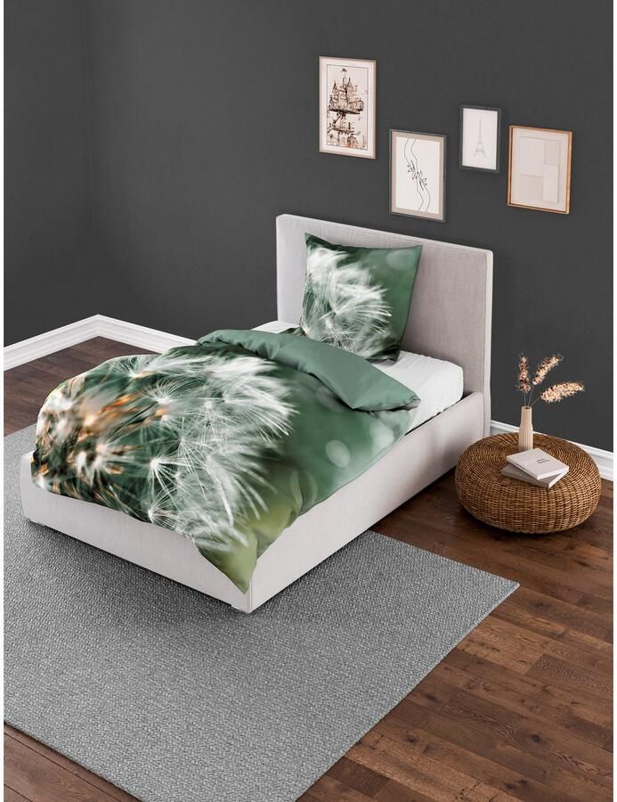 BIERBAUM Beddengoed 5084 Mako-satijn 100% katoen onderhoudsvriendelijk digitale print (2-delig) - Foto 2