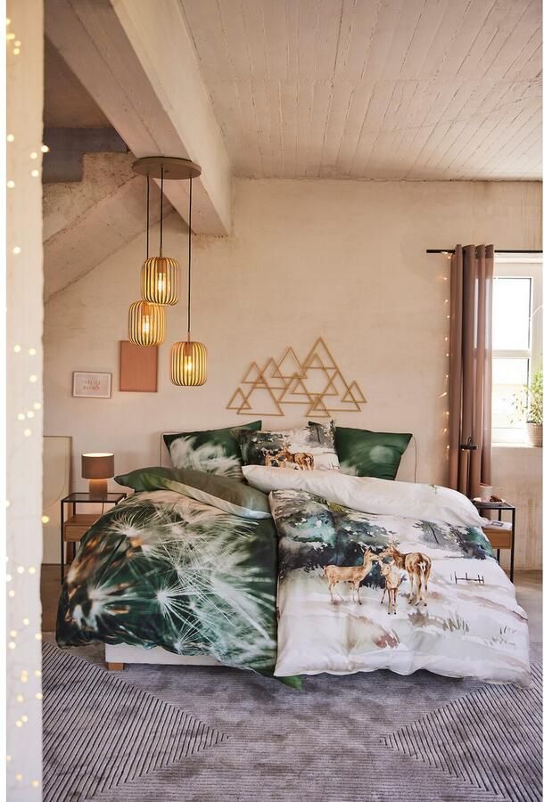 BIERBAUM Beddengoed 5084 Mako-satijn 100% katoen onderhoudsvriendelijk digitale print (2-delig) - Foto 5