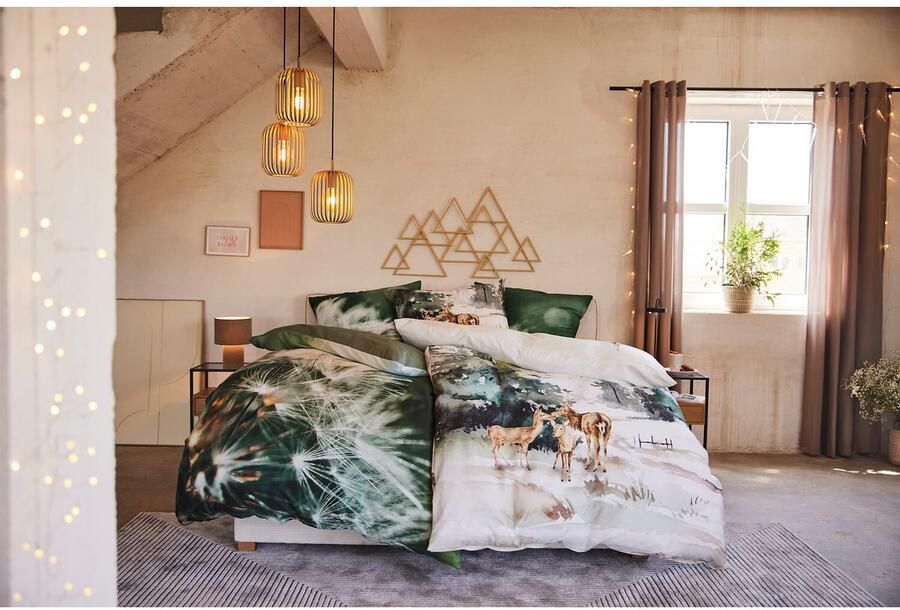 BIERBAUM Beddengoed 5084 Mako-satijn 100% katoen onderhoudsvriendelijk digitale print (2-delig) - Foto 6