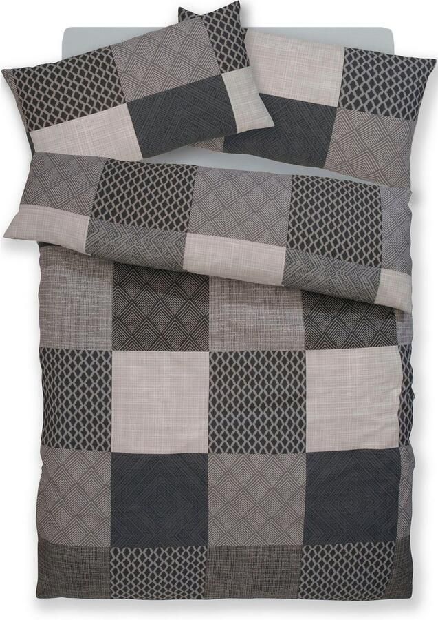 BIERBAUM Beddengoed Ella in hoogwaardig renforcé ruitontwerp vanaf maat 135x200 cm - Foto 2