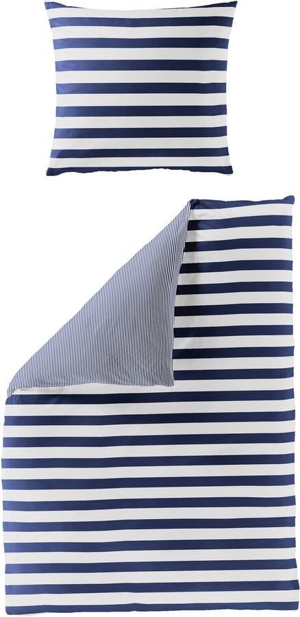 BIERBAUM Beddengoed Modern Stripes Mako-satijn 100% katoen gestreept onderhoudsvriendelijk (2-delig) - Foto 5