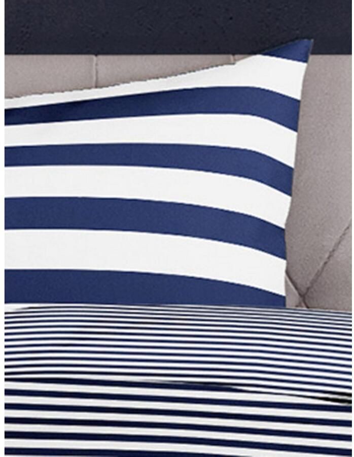 BIERBAUM Beddengoed Modern Stripes Mako-satijn 100% katoen gestreept onderhoudsvriendelijk (2-delig) - Foto 2