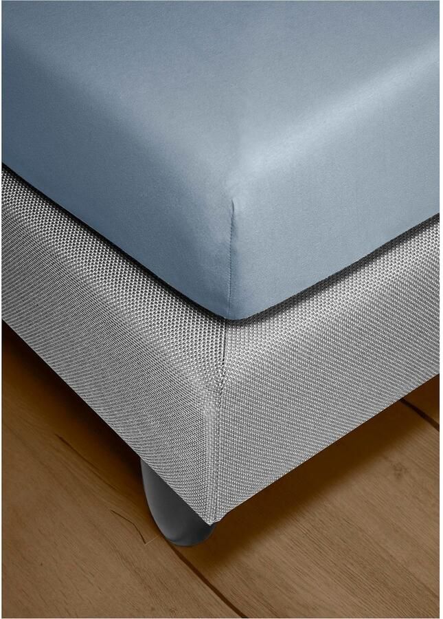 BIERBAUM Hoeslaken Biber knuffelig warm in de winter 100% katoen onderhoudsvriendelijk voor matrassen tot 20 cm hoogte (1 stuk)