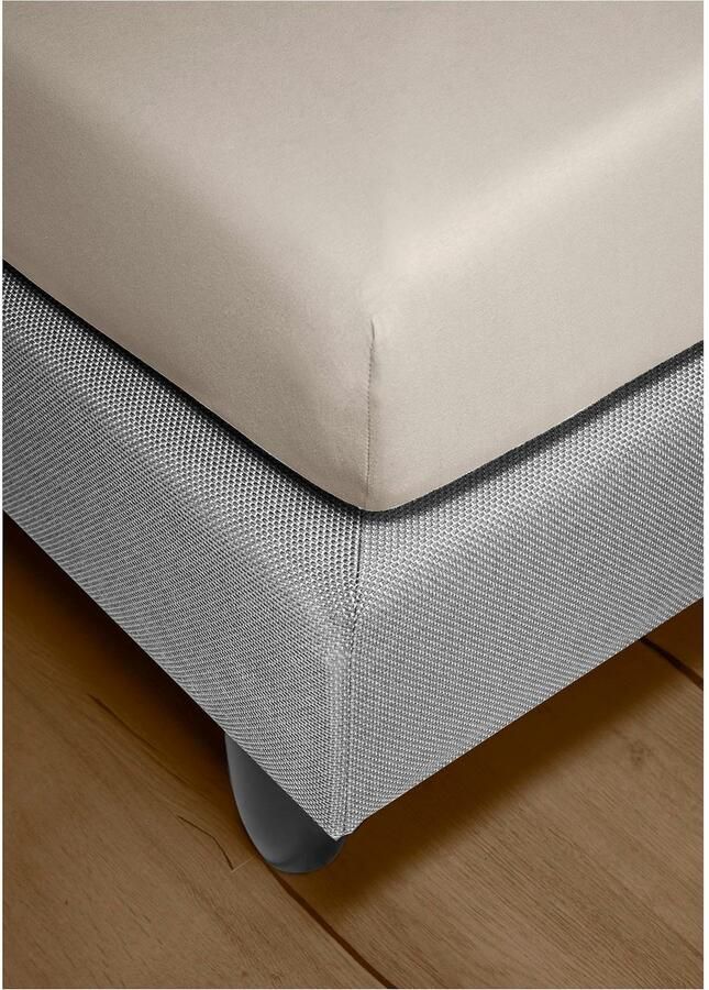 BIERBAUM Hoeslaken Biber knuffelig warm in de winter 100% katoen onderhoudsvriendelijk voor matrassen tot 20 cm hoogte (1 stuk)