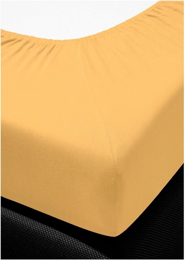 BIERBAUM Hoeslaken Jersey 95% katoen en 5% elastaan voor optimale zachtheid en rekbaarheid (1 stuk) - Foto 3
